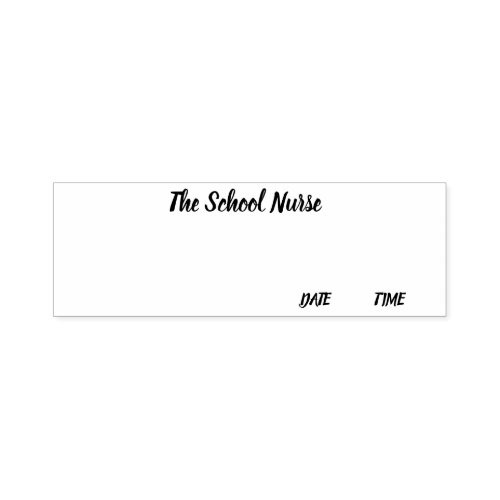 The School Nurse datetime stamper_ basic design Self_inking Stamp