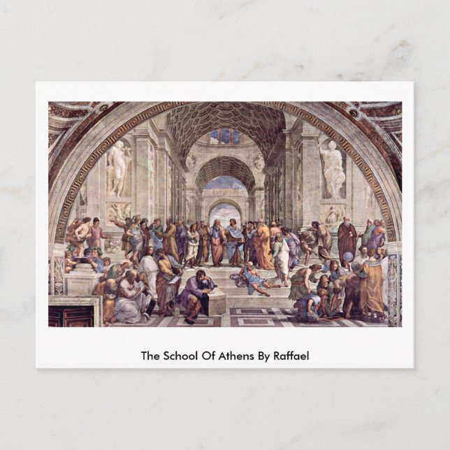 The School Of Athens By Raffael Postcard (Front)