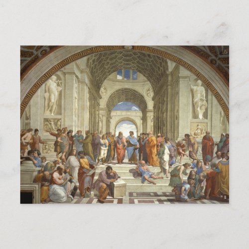 The School of Athens by Raphael _ Fine Art Postcard