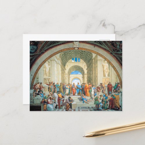 The School of Athens by Raphael  Holiday Postcard