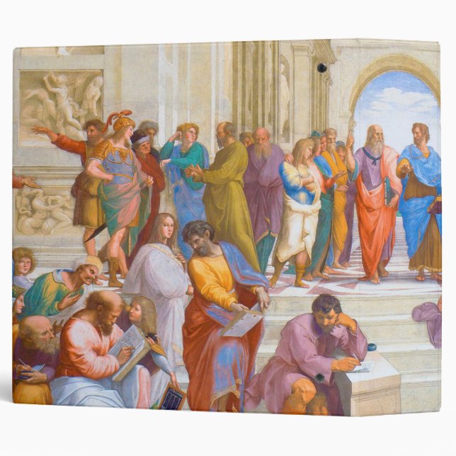 The School of Athens, Raphael 3 Ring Binder (Back/Spine)