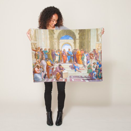 The School of Athens Raphael Fleece Blanket