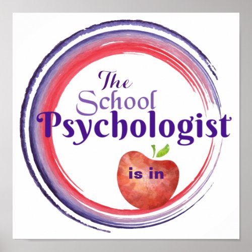 The School Psychologist Is In Door Poster