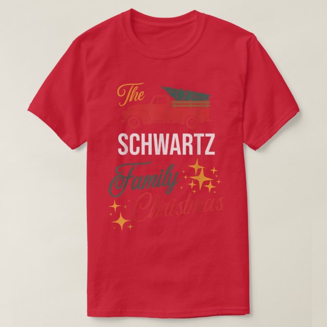 The Schwartz Family Christmas Matching Pajamas Gro T-Shirt (Design Front)