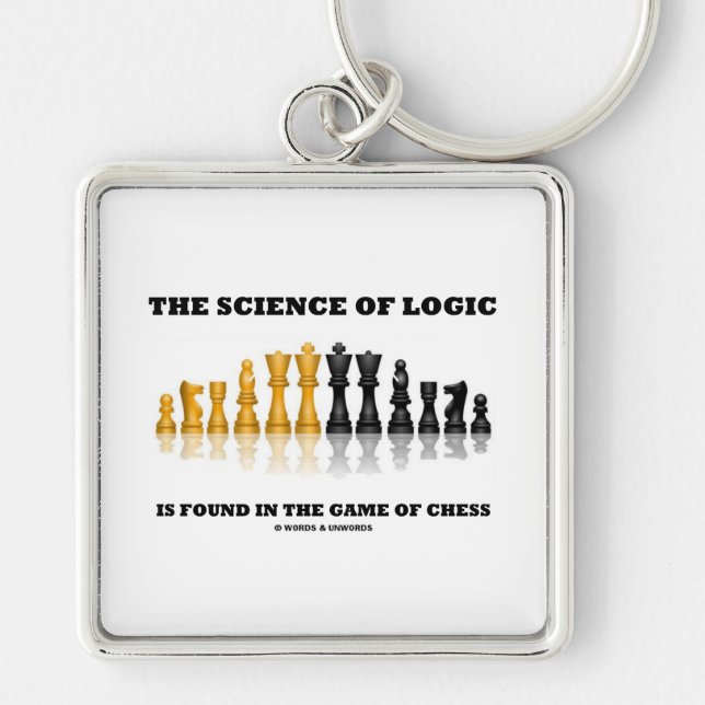 The Science Of Logic Is Found In The Game Of Chess Keychain (Front)