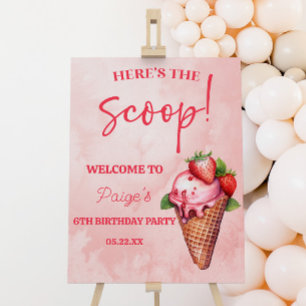 The Scoop Ice Cream Birthday Party Welcome Sign