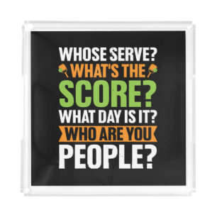 The Score Pickleball Lover Acrylic Tray