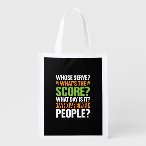  The Score Pickleball Lover Grocery Bag