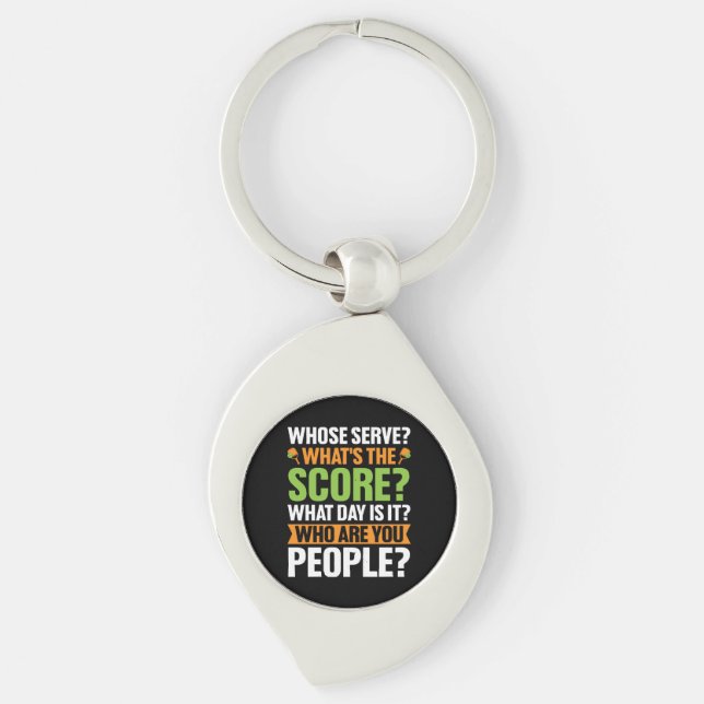  The Score Pickleball Lover Keychain (Front)