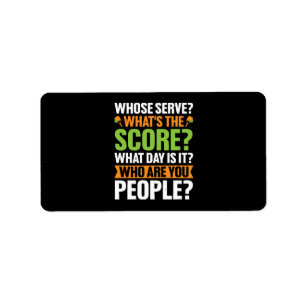 The Score Pickleball Lover Label