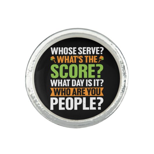 The Score Pickleball Lover Ring (Front)