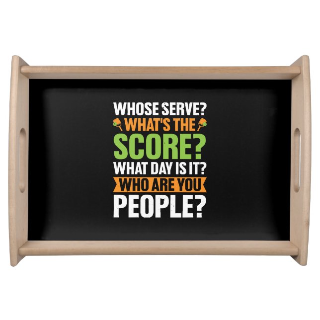  The Score Pickleball Lover Serving Tray (Front)