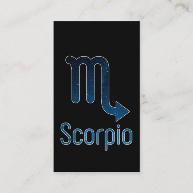 The Scorpio Constellation - Galaxy  Business Card (Front)