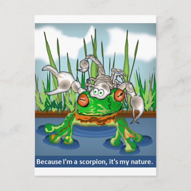The Scorpion and the Frog Postcard (Front)