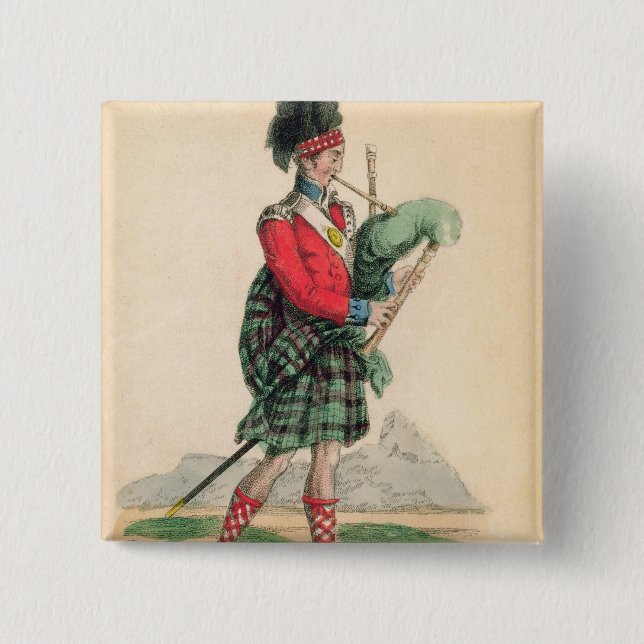 The Scotch Piper Pinback Button (Front)