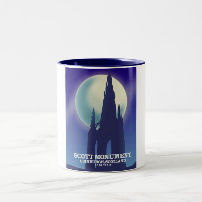 The Scott Monument, Edinburgh,Scotland Two-Tone Coffee Mug (Center)