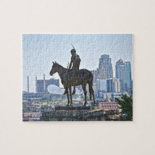 The Scout Statue Kansas City Missouri Jigsaw Puzzle