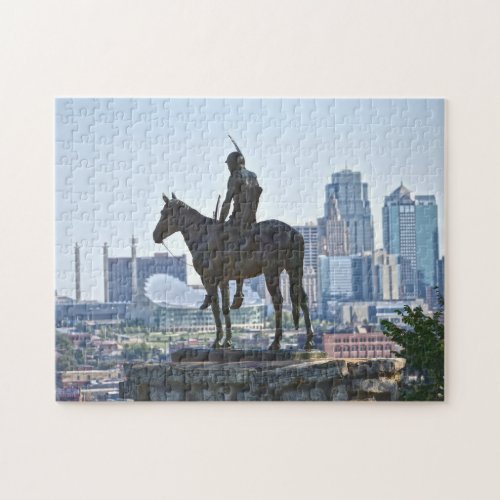 The Scout Statue Kansas City Missouri Jigsaw Puzzle