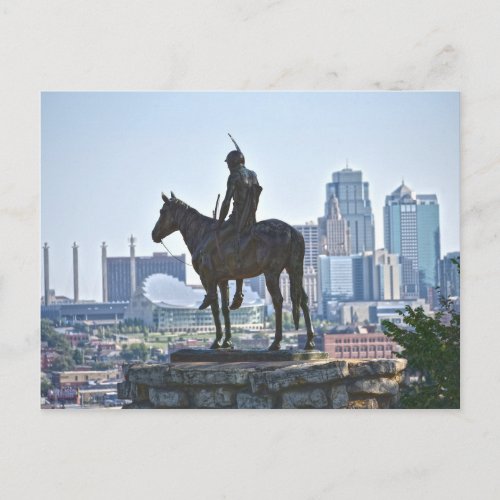 The Scout Statue Kansas City Missouri Postcard