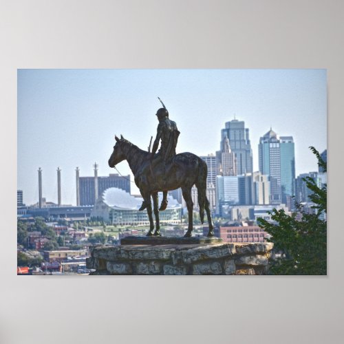 The Scout Statue Kansas City Poster
