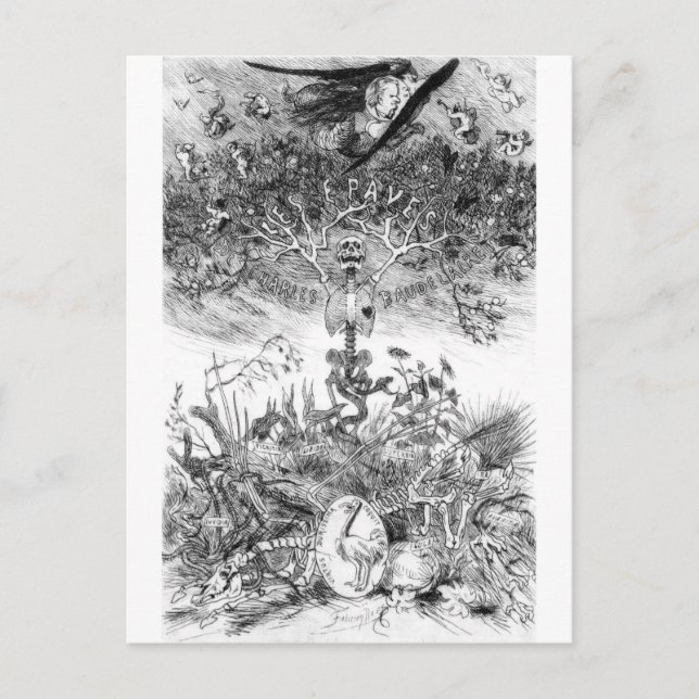 The Scraps vintage Felicien Rops postcard (Front)