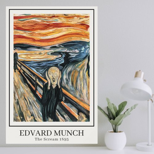 The Scream 1893 by Edvard Munch Poster