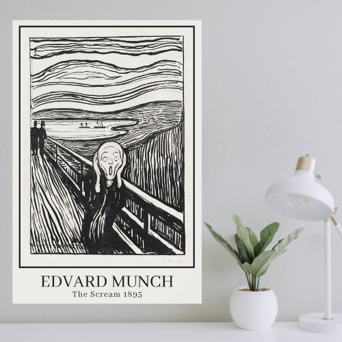 The Scream 1895 by Edvard Munch Poster