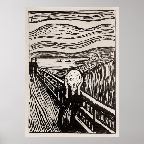 The Scream 1895 by Edvard Munch Poster