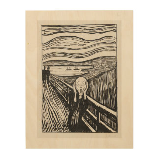 The Scream (1895) by Edvard Munch Wood Wall Art