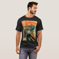 The Scream Art Orange Painting Artistic T-Shirt