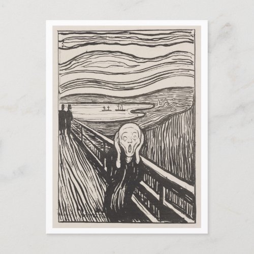 The Scream by Edvard Munch 1895 Postcard