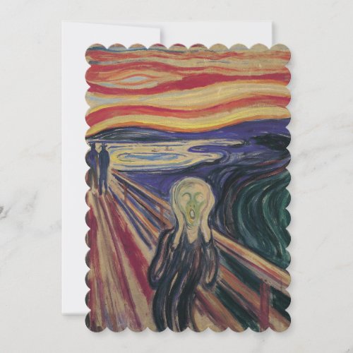 The Scream by Edvard Munch 50th Anniversary Party Invitation