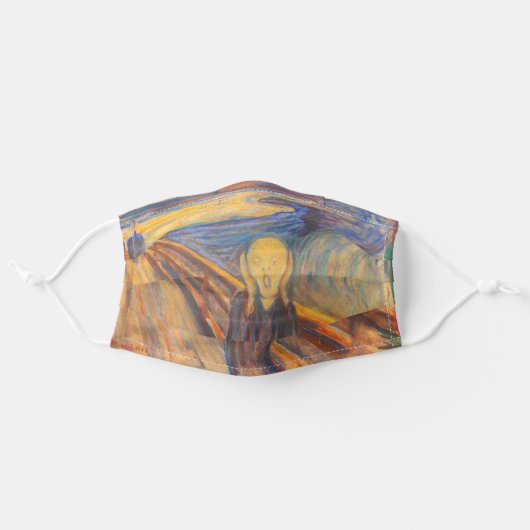 The Scream by Edvard Munch Adult Cloth Face Mask (Front, Unfolded)