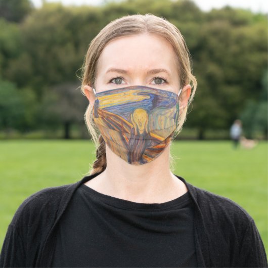 The Scream by Edvard Munch Adult Cloth Face Mask (Outside)