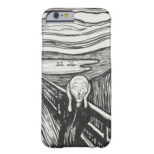 The Scream by Edvard Munch Black and White Barely There iPhone 6 Case