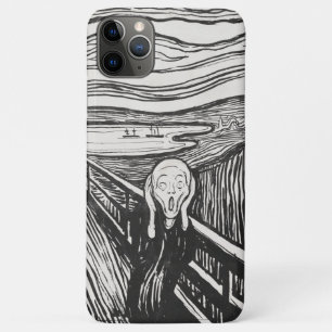The Scream by Edvard Munch Black and White iPhone 11 Pro Max Case