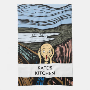 The Scream by Edvard Munch Bohomodern Kitchen Towel