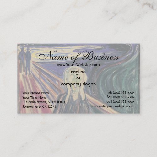 The Scream by Edvard Munch Business Card