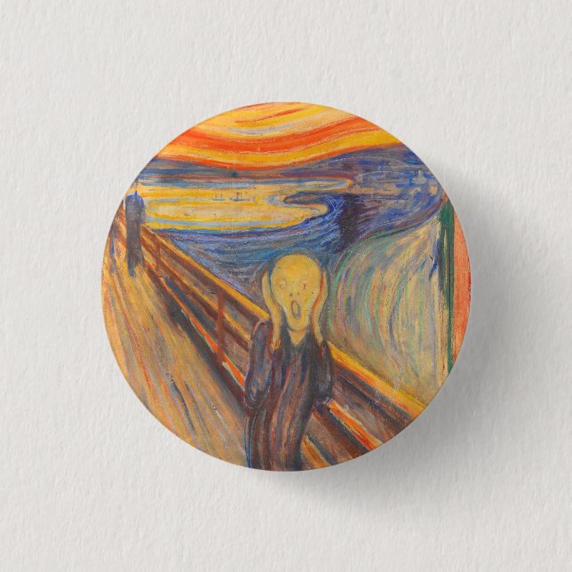 The Scream by Edvard Munch Button (Front)