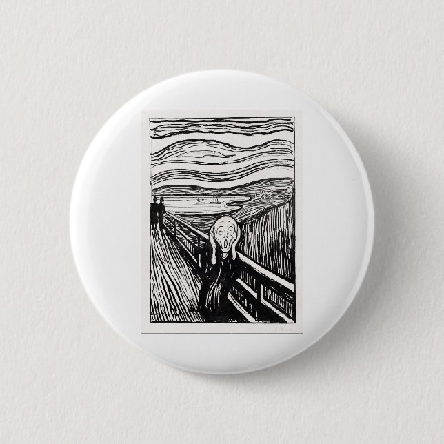 the scream by Edvard Munch Button (Front)