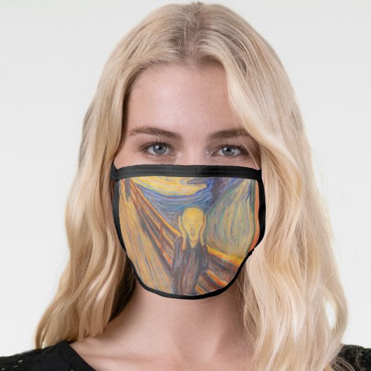 The Scream by Edvard Munch Face Mask (Worn Her)