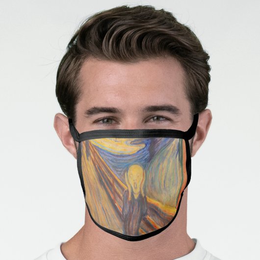 The Scream by Edvard Munch Face Mask (Worn Him)
