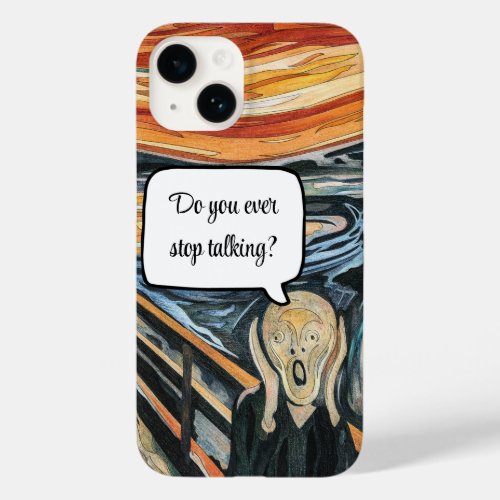 The Scream by Edvard Munch Funny Speech Bubble Case_Mate iPhone 14 Case
