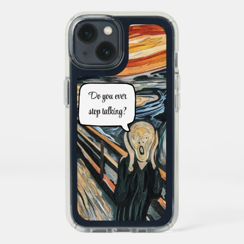 The Scream by Edvard Munch Funny Speech Bubble Speck iPhone 13 Case