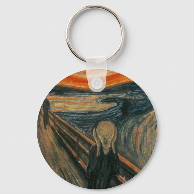 The Scream by Edvard Munch Keychain (Front)