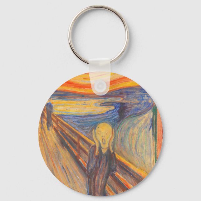 The Scream by Edvard Munch Keychain (Front)