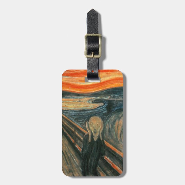 The Scream by Edvard Munch Luggage Tag (Front Vertical)