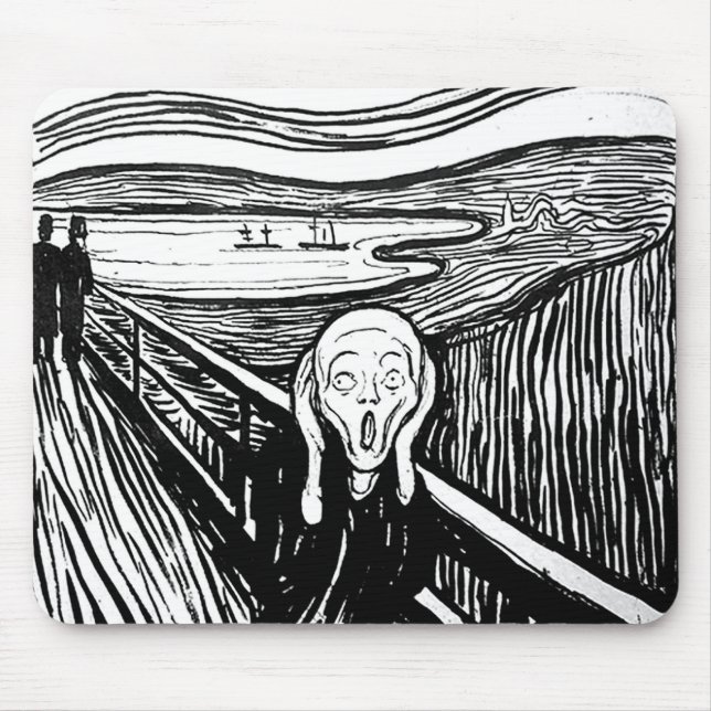 The Scream by Edvard Munch Mouse Pad (Front)