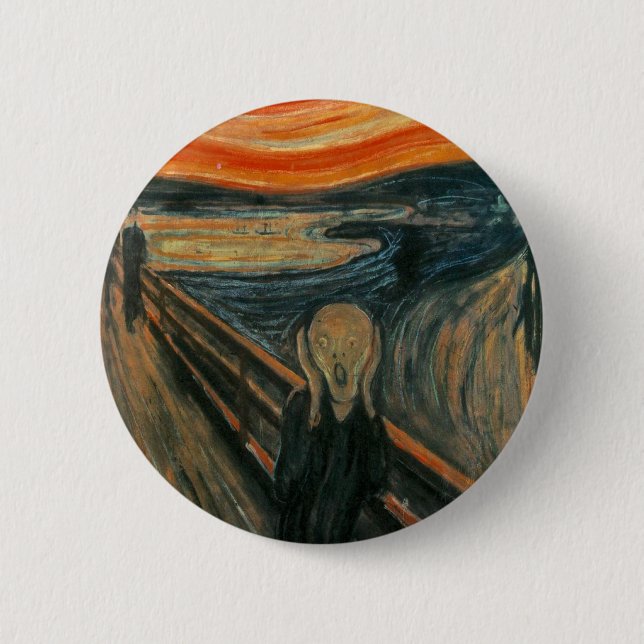 The Scream by Edvard Munch Pinback Button (Front)