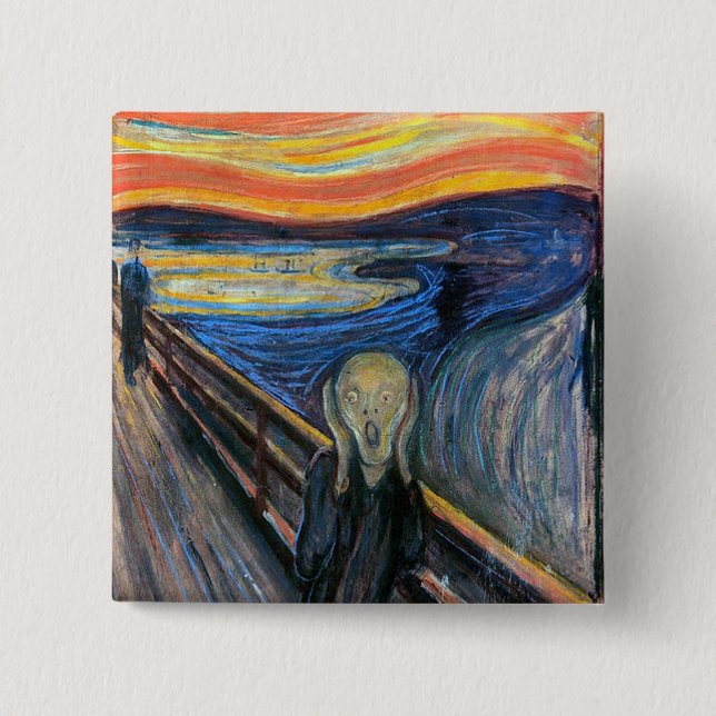 The Scream by Edvard Munch Pinback Button (Front)